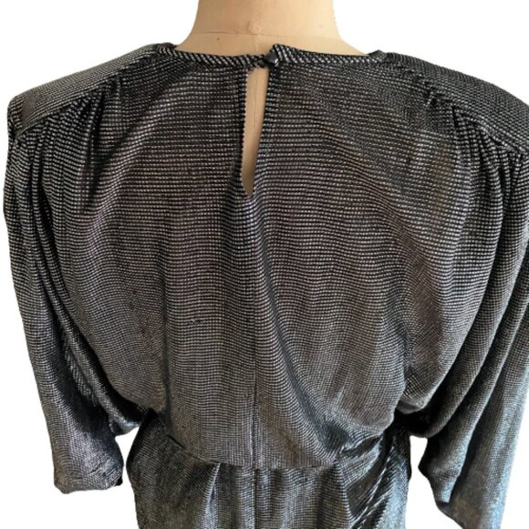 Vintage 80s Miss Renfrew silver tunic dress with belt - Picture 12 of 17